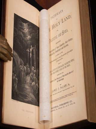1875 Pathways of the Holy Land Jerusalem Israel Jesus God Fine Leather Binding