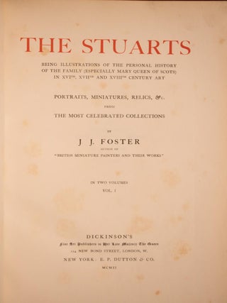 1902 The Stuarts Fine Leather Folio Bindings 15" Tall Limited Signed by Author