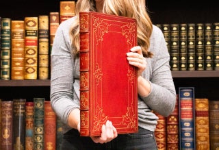 1902 The Stuarts Fine Leather Folio Bindings 15" Tall Limited Signed by Author
