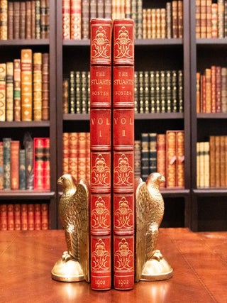 1902 The Stuarts Fine Leather Folio Bindings 15" Tall Limited Signed by Author