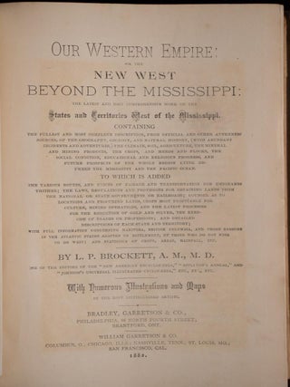 1882 Our Western Empire Pioneers Indian Wars Massacres Illustrated Fine Binding