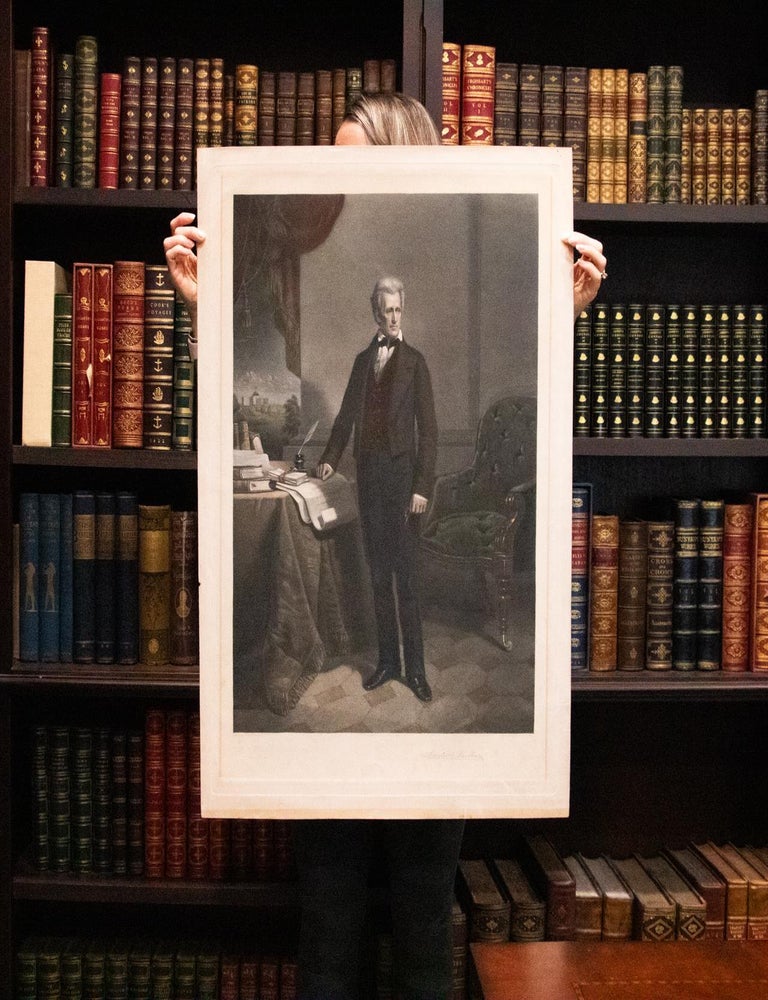 Item #516 1860 Andrew Jackson Hand Colored Engraving DM Carter Engraved by Ritchie 32"x24". A H. Ritchie.