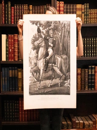 Item #517 1870 Andrew Jackson Lithograph Tennessee Forces on the Hickory Grounds 30"x24" William...