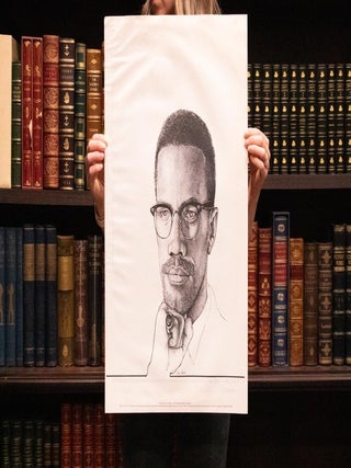 Item #519 1986 MALCOLM X Print #74 of 100 Signed by Artist Avery Clayton. Avery Clayton