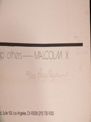 1986 MALCOLM X Print #74 of 100 Signed by Artist Avery Clayton