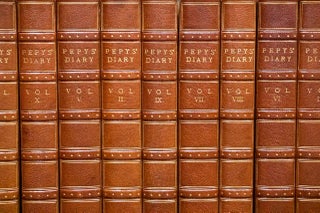 Item #531 1912 The Diary of Samuel Pepys-10 Vols-Fold Outs Leather Bound by Bickers & Son. Henry...