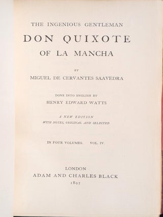 1895 Don Quixote of La Mancha Fine Leather Bindings Bound by Morrell Rare