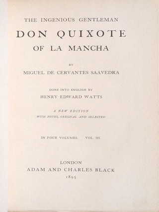 1895 Don Quixote of La Mancha Fine Leather Bindings Bound by Morrell Rare
