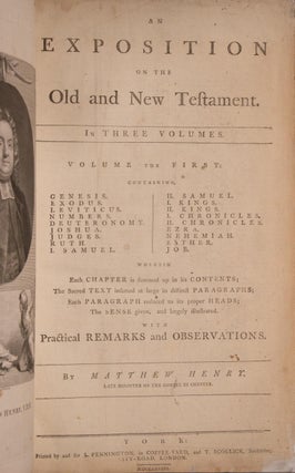1786 Matthew Henry Exposition on the Old New Testaments Massive Folios 17" Tall