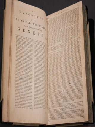1786 Matthew Henry Exposition on the Old New Testaments Massive Folios 17" Tall
