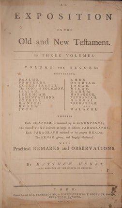 1786 Matthew Henry Exposition on the Old New Testaments Massive Folios 17" Tall