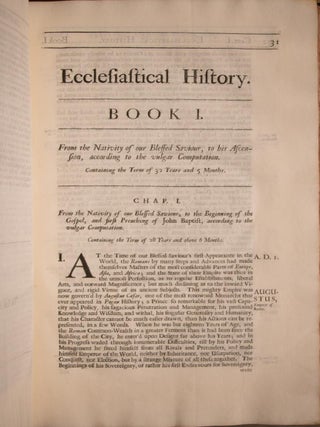1702 Church History from Birth of Christ to Constantine Folio 14"Tall 1stEdition