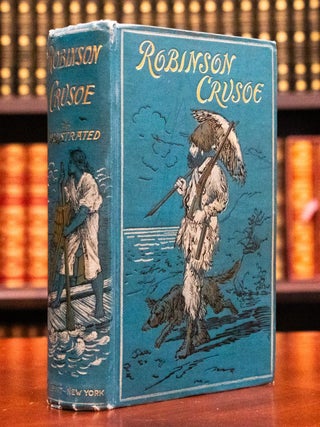 1880 Robinson Crusoe by Daniel Defoe Fine Binding Illustrated Color Plates Rare