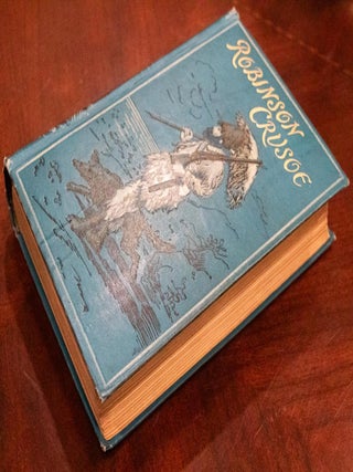 1880 Robinson Crusoe by Daniel Defoe Fine Binding Illustrated Color Plates Rare