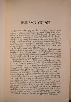 1880 Robinson Crusoe by Daniel Defoe Fine Binding Illustrated Color Plates Rare
