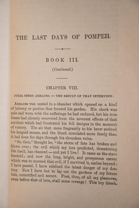 c1890 The Last Days of Pompeii Limited Edition Color Plates Fine Leather Binding