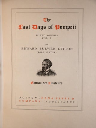 c1890 The Last Days of Pompeii Limited Edition Color Plates Fine Leather Binding