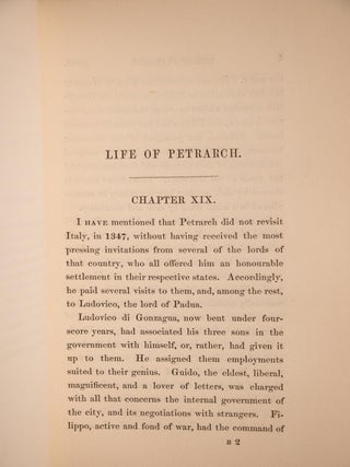 1841 The Life of Petrarch Fine Leather Binding First Edition Rare 184 Years Old