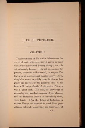 1841 The Life of Petrarch Fine Leather Binding First Edition Rare 184 Years Old