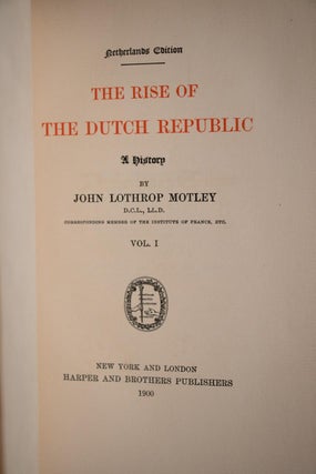 1900 Writings of John Lothrop Motley Limited Edition Signed Document FineLeather