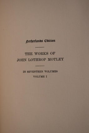 1900 Writings of John Lothrop Motley Limited Edition Signed Document FineLeather