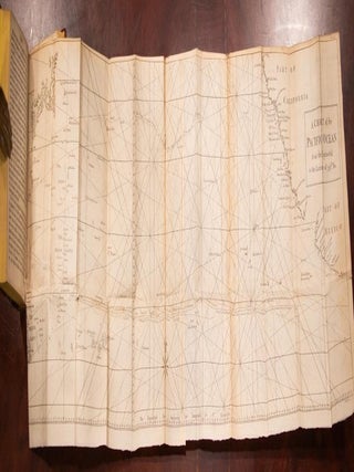 1749 A Voyage Round the World by George Anson Fine Leather Fold Out Maps