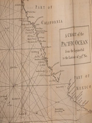 1749 A Voyage Round the World by George Anson Fine Leather Fold Out Maps