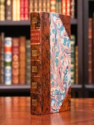 1749 A Voyage Round the World by George Anson Fine Leather Fold Out Maps