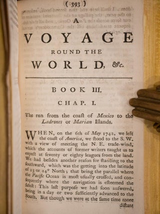1749 A Voyage Round the World by George Anson Fine Leather Fold Out Maps