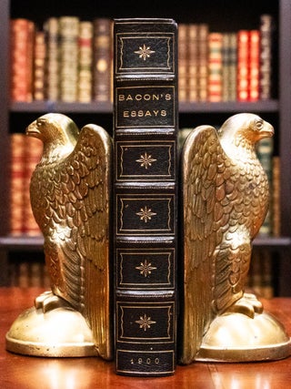 Item #621 1900 The Essayes or Counsels of Francis Bacon Fine Leather Binding Illustrated. Francis...