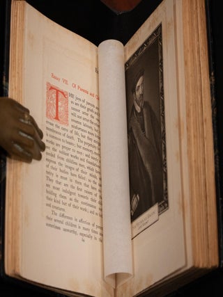 1900 The Essayes or Counsels of Francis Bacon Fine Leather Binding Illustrated