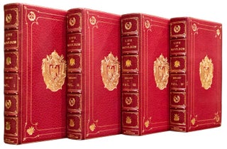 Item #636 c1830 Life of Napoleon Bound by Bayntun Extra Illustrated Color Plates Documents. Ireland