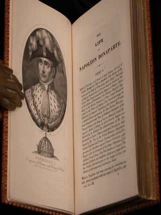 c1830 Life of Napoleon Bound by Bayntun Extra Illustrated Color Plates Documents