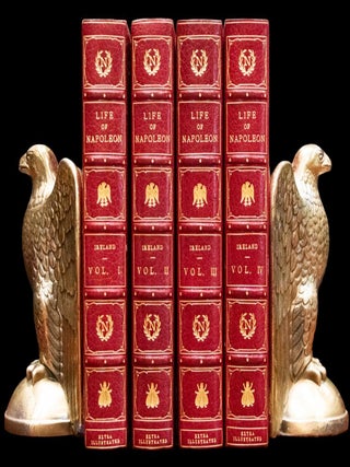 c1830 Life of Napoleon Bound by Bayntun Extra Illustrated Color Plates Documents