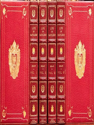 c1830 Life of Napoleon Bound by Bayntun Extra Illustrated Color Plates Documents