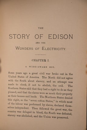 1898 The Story of Thomas Edison and the Wonders of Electricity Illustrated Rare