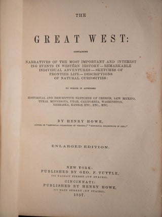 Rare 1857 The Great West Pioneers Indian Massacres Wars Illustrated Color Plates