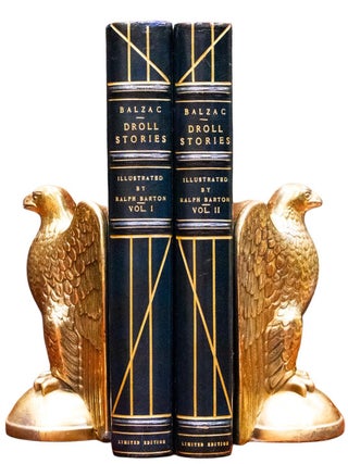 Item #665 1928 Honore De Balzac DROLL STORIES Signed by Publisher Limited Edition 10" Tall. Balzac