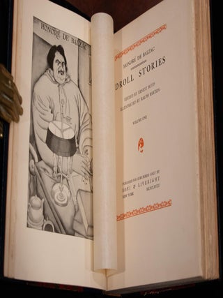 1928 Honore De Balzac DROLL STORIES Signed by Publisher Limited Edition 10" Tall
