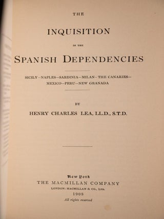 1906 A History of the Inquisition of Spain First Edition Fine Great Condition