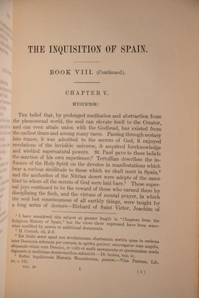 1906 A History of the Inquisition of Spain First Edition Fine Great Condition