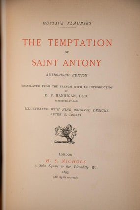 1895 The Temptation of Saint Antony Fine Binding Illustrated Rare First Edition