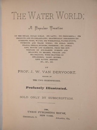 1886 The Water World Essex Whale Hunting Moby Dick Pirates Sea Monsters Fine