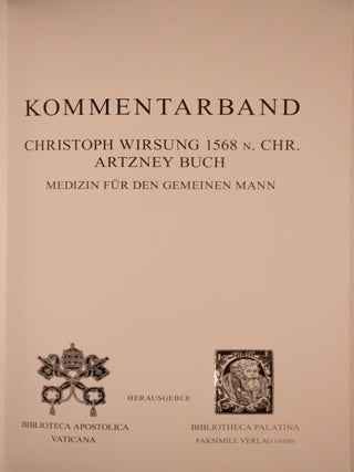 Medieval Medicine Book of Christoph Wirsung Renaissance Middle Ages 13" Tall
