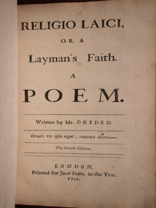 1701 Poems & Translations of John Dryden Homer First One Volume Edition Folio