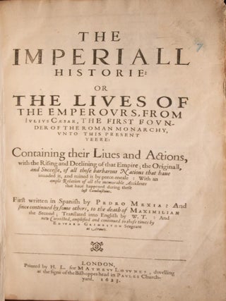 1623 The Imperiall Historie Lives of the Emperors Caesar Roman Empire Folio 14"