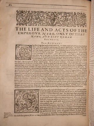 1623 The Imperiall Historie Lives of the Emperors Caesar Roman Empire Folio 14"