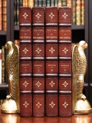 Item #720 1916 The Life of John Marshall Fine Leather Bindings First Edition Illustrated. Albert...