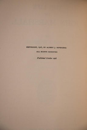 1916 The Life of John Marshall Fine Leather Bindings First Edition Illustrated