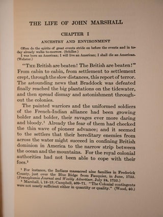 1916 The Life of John Marshall Fine Leather Bindings First Edition Illustrated